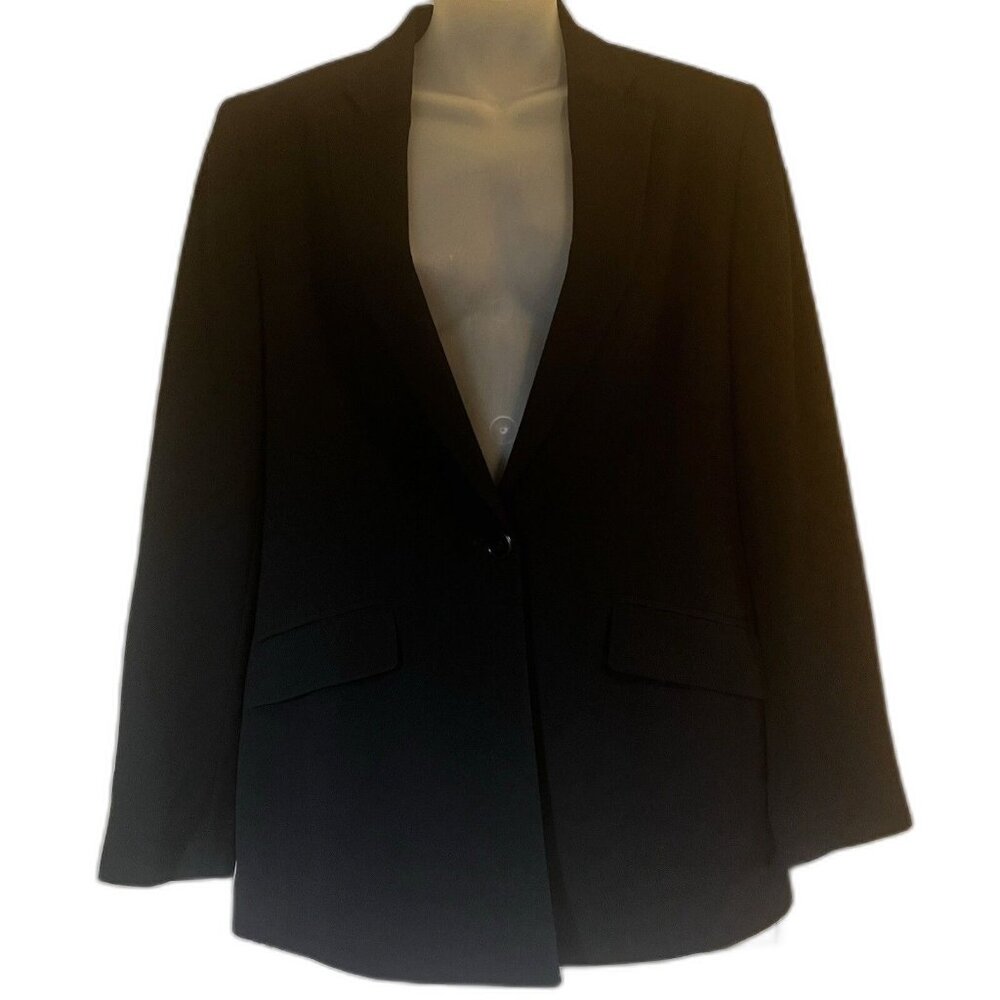 Jones New York Blazer Vintage Y2K Career Jacket Womens 8 Black USA Workwear